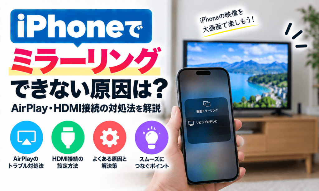 iPhone画面ミラーリング解決ガイド
