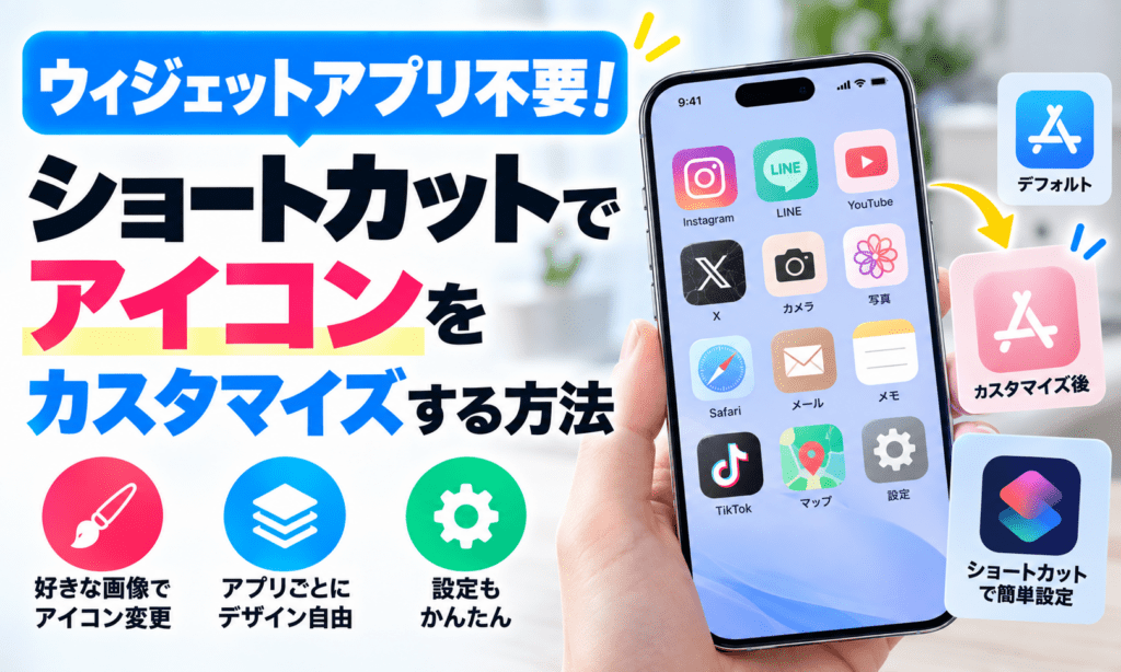 ショートカットでアイコンをカスタマイズ