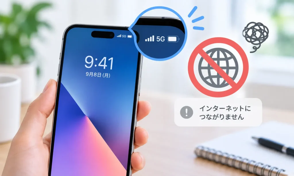 iPhoneでアンテナは立っているのにネットにつながらない原因は?「パケ詰まり」の対処法を解説