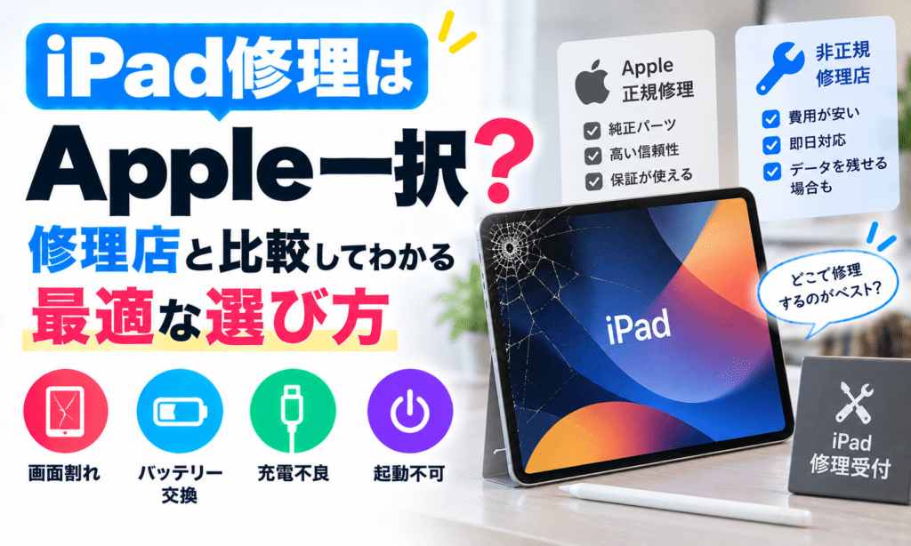 iPad修理、最適な選び方比較