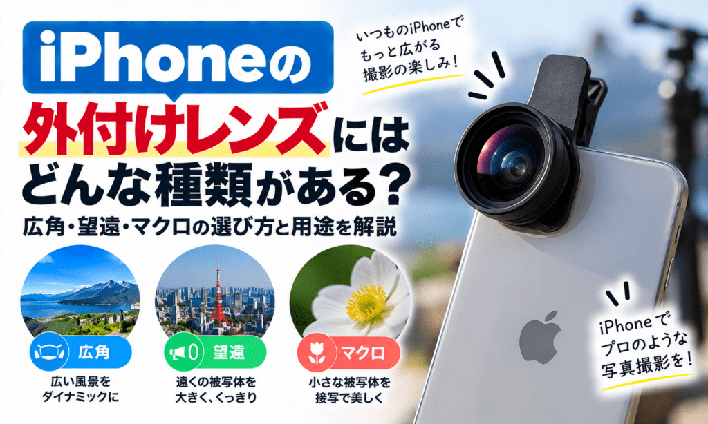 iPhone外付けレンズの種類と選び方