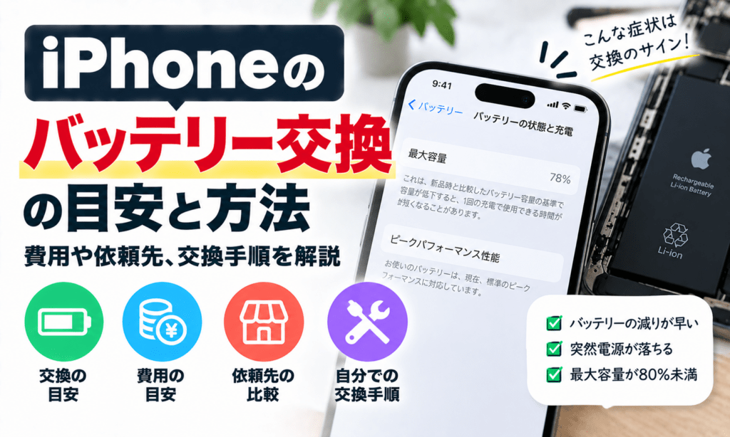 iPhoneバッテリー交換ガイド