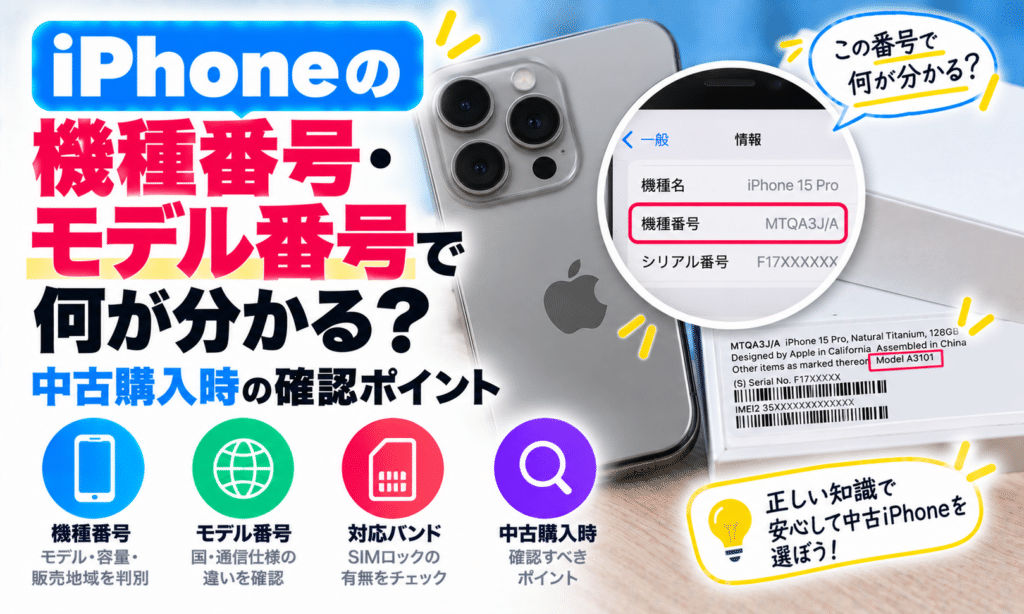 iPhoneの機種番号・モデル番号で何が分かる