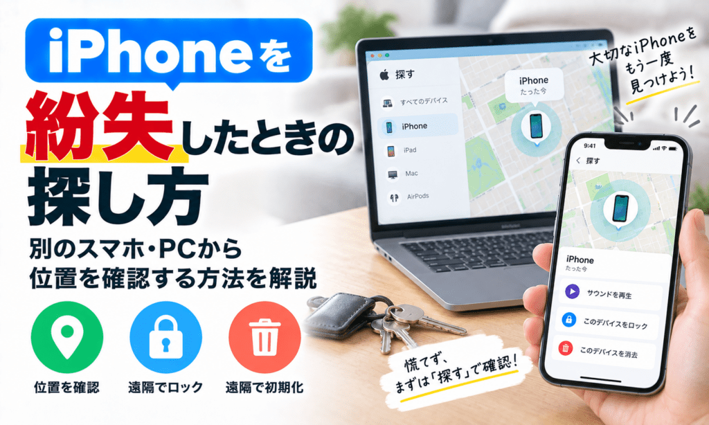 iPhone紛失時の探し方ガイド