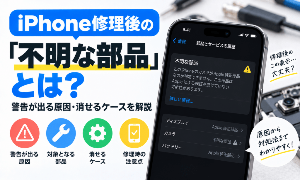 iPhone修理後の「不明な部品」解説