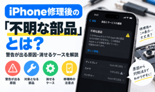 iPhone修理後の「不明な部品」解説