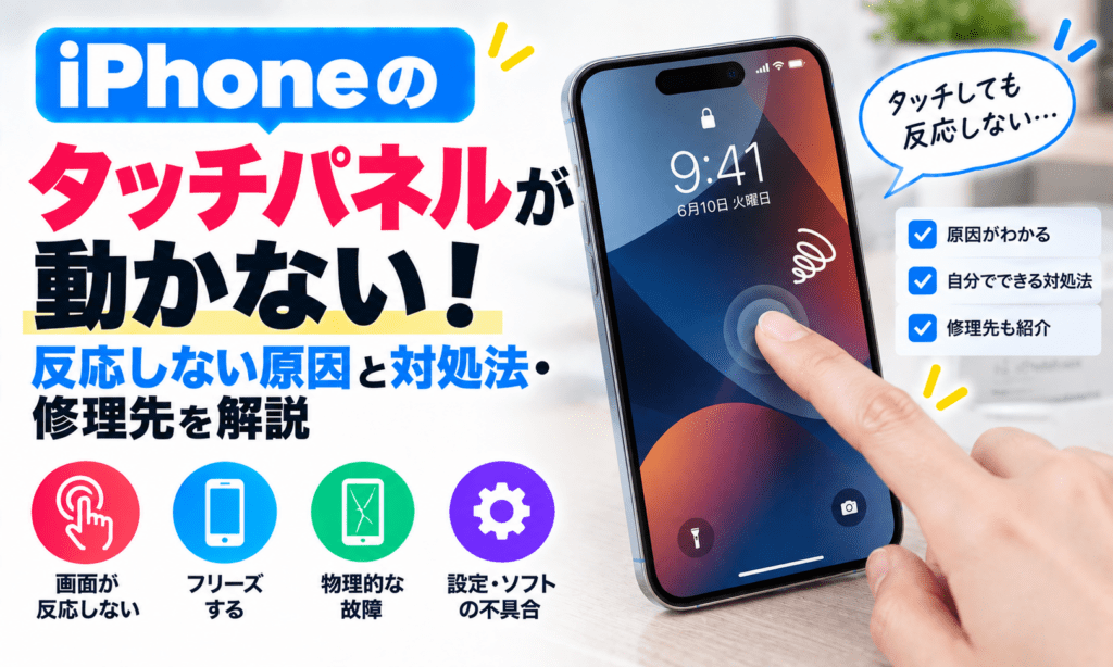 iPhoneのタッチパネルが動かない!反応しない原因と対処法・修理先を解説