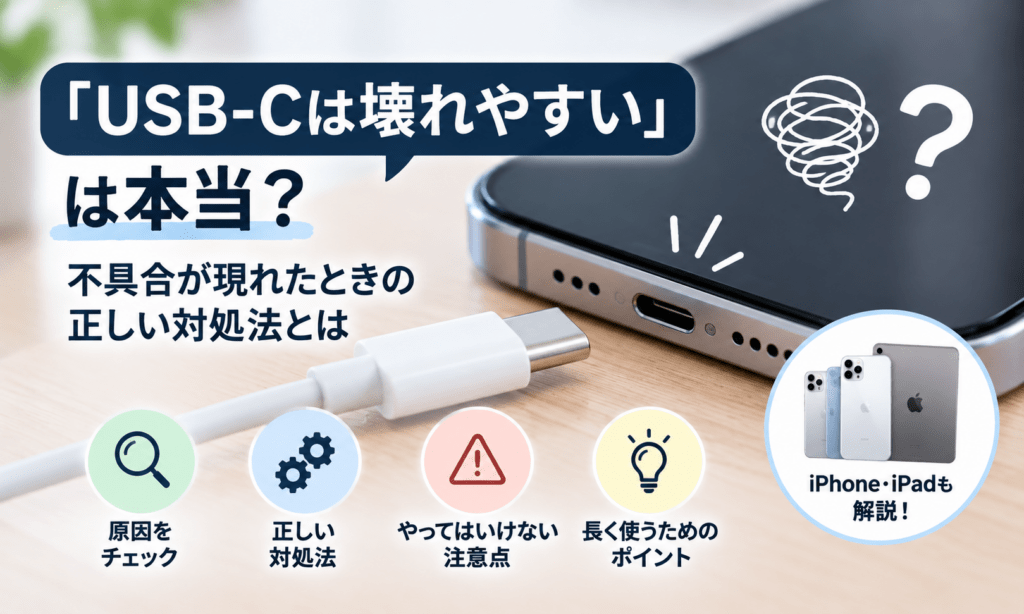 「USB-Cは壊れやすい」は本当？不具合が現れたときの正しい対処法とは