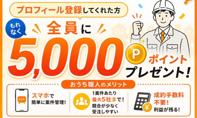 おうち職人のプレオープンキャンペーン