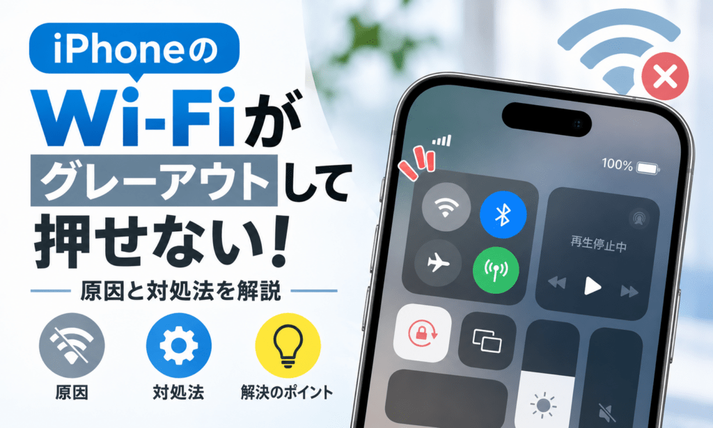 iPhoneのWi‑Fiが押せない原因と対処法