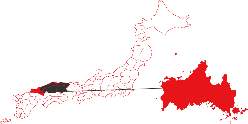 山口県の地図